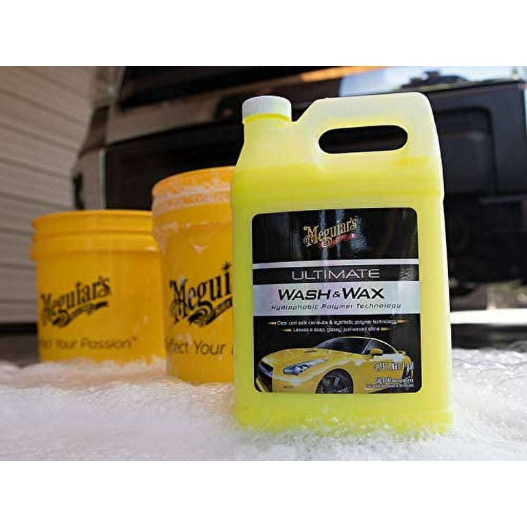 Meguiar's Ultimate Wash and Wax, Car Wash and Wax Cleans and Shines in One  Step, Wash, Shine, and Protect with an Enhanced pH Neutral Car Paint