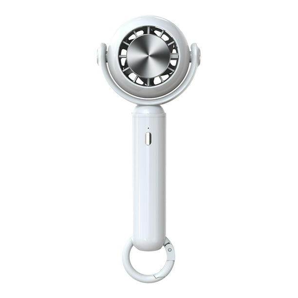 Mini ventilador de escritorio de 3 velocidades ajustable con hebilla, ventilador de mano portátil recargable para Blanco actualizado