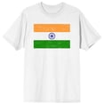 thumbnail image 6 of Indian flag on White Ground Adult Crew Neck Short Sleeve T-shirt - Medium, 6 of 7