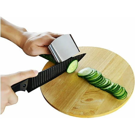 

Stainless Steel Finger Guard£¬Finger Protector Hand Guard Avoid Hurting£¬Safe Knives Guard Chop Safe Slice Kitchen Tool for Dicing and Slicing in Kitchens