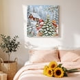 thumbnail image 4 of Canvas Wall Art, Christmas Snowman Framed Canvas Prints for Living Room Bathroom, Winter Forest Farmhouse Winter Fox Gallery Wrapped Wall Decor for Home Office, Gifts, 12"x12" Ship Next Day, 4 of 9