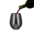 thumbnail image 5 of Viski Gunmetal Stainless Steel Wine Glasses, Birthday Gifts, 18oz Set of 2, 5 of 6