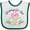 White and Green, variant on Inktastic Grampy's Girl Heart Flowers Girls Baby Bib