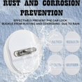 thumbnail image 4 of Car Door Lock Covers 4-Pack - White Carbon Fiber Latches Protector, Universal Silent Shock Absorbers for Most Vehicles, 4 of 6