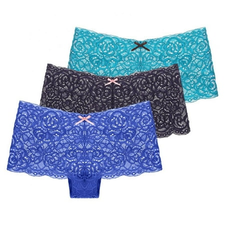

Xmarks 3 Packs Women s Underwear Invisible Seamless Bikini Lace Underwear Half Back Coverage Panties