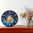 thumbnail image 6 of GZHJMY Galaxy Space Wall Clock, 10" Silent Non Ticking Round Clock, Oil Painting Easy to Read Clock for Living Room Bedroom Bathroom Home Decor Holiday Gifts, 6 of 7
