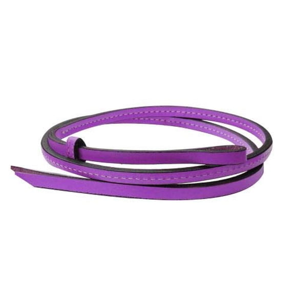 Showman 50" x 1/2" Colored Leather Over Under Whip (Purple)