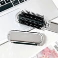 thumbnail image 2 of 2-in-1 Portable Folding Comb & Mirror - Diamond Air Cushion, Rhinestone Bling, Compact Travel Hair Brush & Makeup Tool, 2 of 5