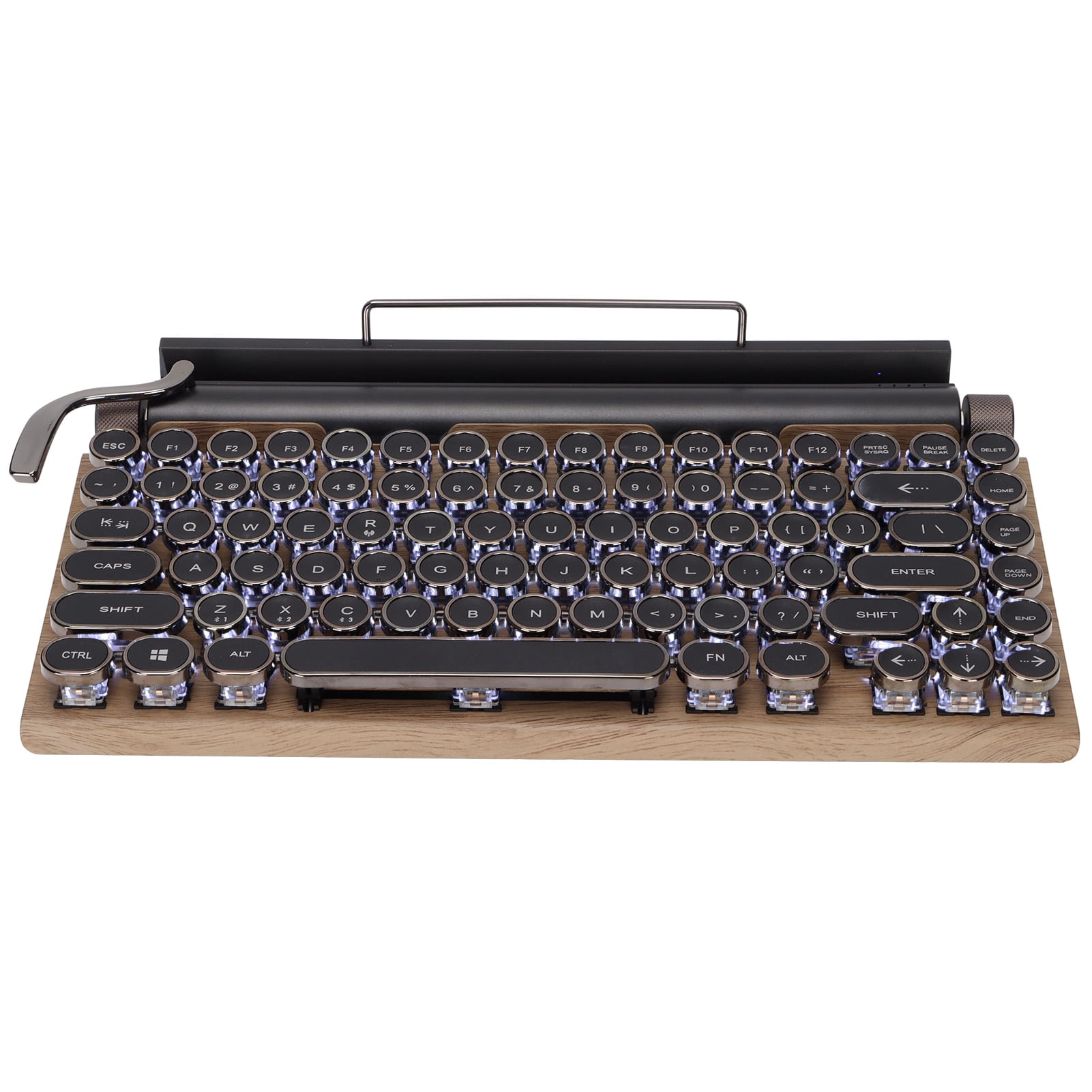 Computer Keyboard, Unique Design Adjustable Brightness Support Wireless Mechanical Keyboard  For Home For School For Office