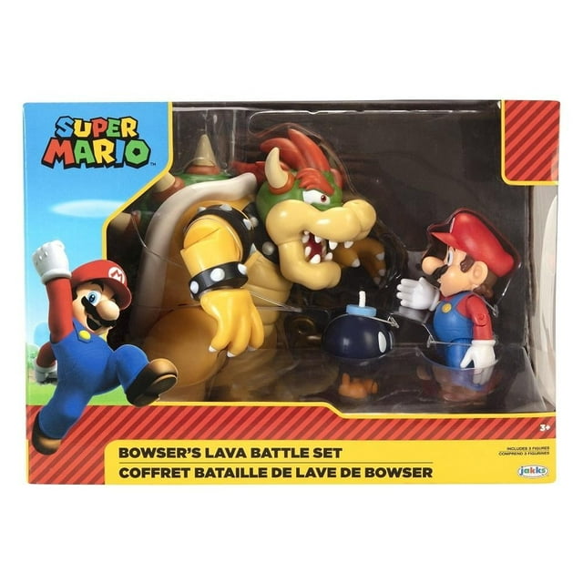 Set de Juego Jakks Pacific Super Mario vs Bowser Batalla de Lava