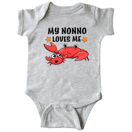 

Inktastic My Nonno Loves Me- cute crab family Gift Baby Boy or Baby Girl Bodysuit