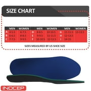 Inocep Heat-Formable Orthotic Insoles – Full-Length Rigid Arch Inserts for Flat Feet, Low Arches, Cushioning Comfort, Custom Footwear Fit & Daily Wear- Size F (M 10-10.5 / W 12-12.5)