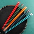 thumbnail image 4 of Palillos Reutilizables Food Stick Antideslizante Patrón de Dibujos Animados Color Surtido Colores Ingustrible Mesa de comedor suministros Utensilios de cocina 5 pares kenally HA010208-06, 4 of 6