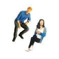 thumbnail image 1 of 1/64 Figures Peintes Résine Minuscules Personnes Jouets Modèle de Personnage Résine Bleu, 1 of 9