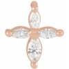 Bella Grace 14K Rose Gold 1/6 CTW Diamond Marquise Cross Rose Gold Color in Cross Necklace or Style