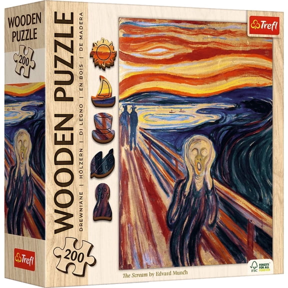 Trefl Wood The Scream - Edvard Munch 200 Piece Wooden Puzzle