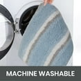 thumbnail image 4 of Home Weavers Glamour Collection 100% Polyester Microfiber Bathroom Rug, Water Absorbent Soft Microfiber Shaggy Mat - 24"x40" Blue - 24"x40", 4 of 5