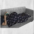 thumbnail image 6 of Navy Blue Soft Flannel Fleece Blanket, Numerous Botanical Ornamental Japanese Cherry Flower Blossoms Pattern, Cozy Plush for Indoor and Outdoor Use, 50" x 60", Baby Pink Dark Indigo, by Ambesonne, 6 of 6