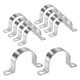 thumbnail image 1 of Uxcell 10-Pack Abrazaderas de Conducto, 2" Abrazadera de Tubo Rígido de Acero Inoxidable 304 M50 para Fontanería, 1 of 7