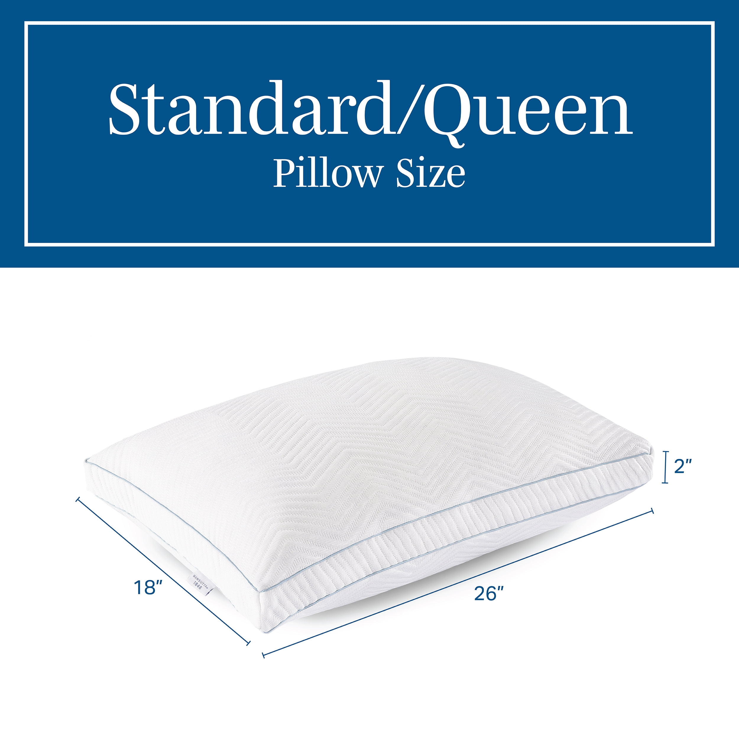 Wamsutta 1846 Cool Knit Hybrid High Loft Standard/Queen Bed Pillow