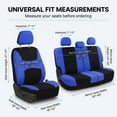 thumbnail image 6 of FH Group Car Seat Covers Light & Breezy Flat Cloth, Full Set w/ Carpet Floor Mats With Colored Trim, 6 of 10