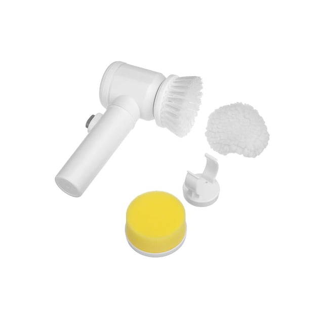 Cepillo De Limpieza Eléctrico 3 En 1 Para Cocina, Bañera, Ducha, Bidé, Juego De Cepillo Limpiador Que Contiene Esponja De Nailon Y Cepillo De Cachemira, Cepillo De Limpieza Inalámbrico Que Funciona Minnieouse HA021711-00