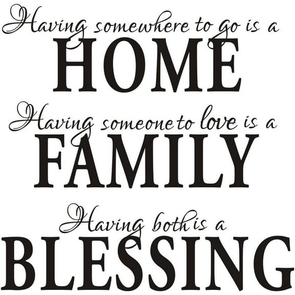 QTH Having Somewhere to Go is a Home Family Blessing Vinyl Wall Decal Quotes Wall Art Inspirational Wall Sticker for Home Decor