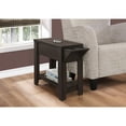 thumbnail image 3 of Mesa decorativa Monarch Specialties, madera de capuchino, 24 x 24 x 24 pulgadas, 3 of 7