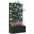 thumbnail image 1 of Outsunny Raised Garden Bed with Privacy Panel, Metal Planter Box, 1 of 10