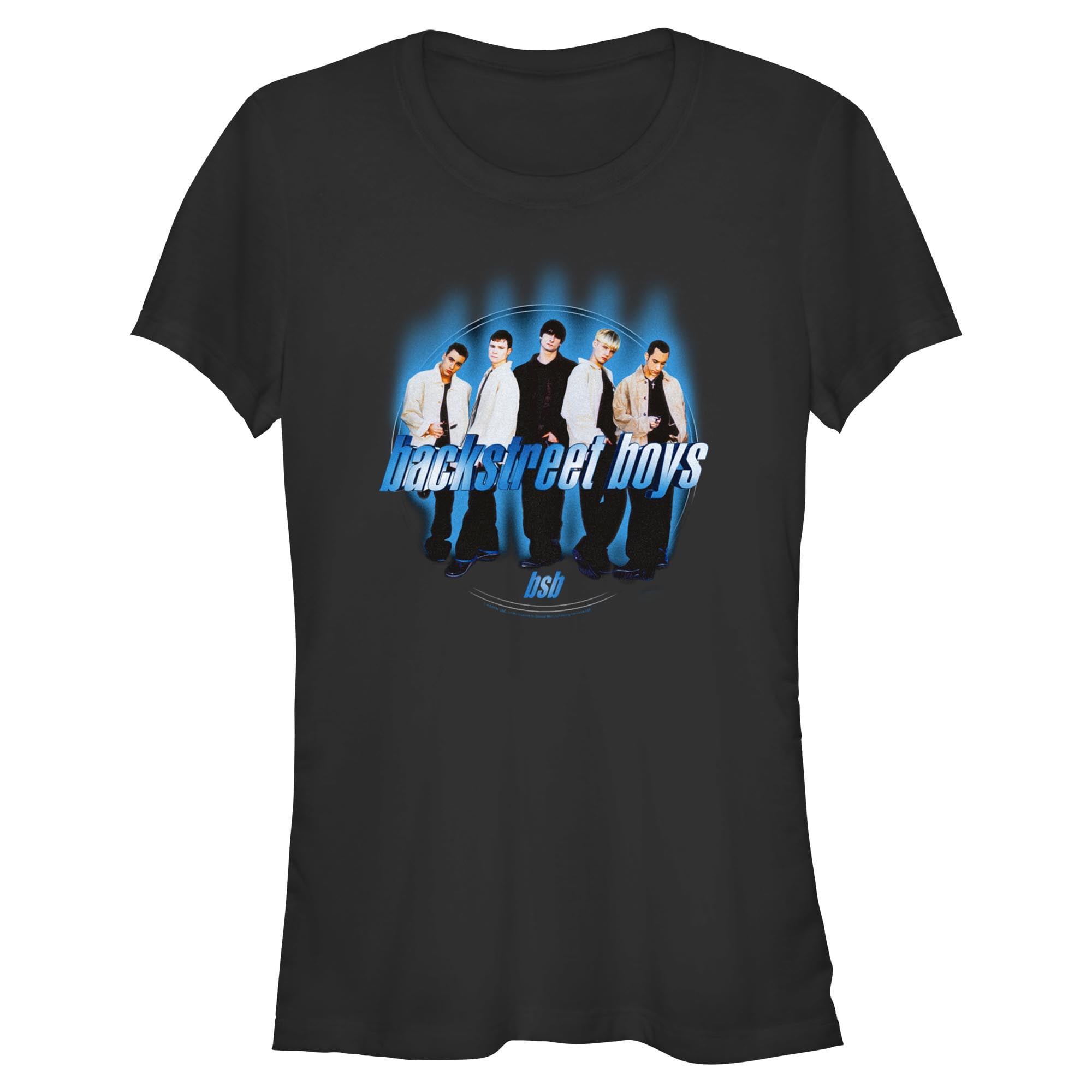 Junior's Backstreet Boys 90s Pop Grid Graphic Crop T-Shirt