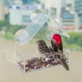 thumbnail image 5 of Window Feeder - Large Bird House Outside Removable Sliding Tray With Drain Hole. Best For Wild Birds Transparent Acrylic. Easy To Clean Great Gift All-weather, 5 of 11