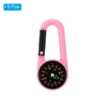 thumbnail image 3 of Unique Bargains Compass, Buckle Compass Keychain Waterproof Survival Pocket Compass, Pink 5Pack, 3 of 6