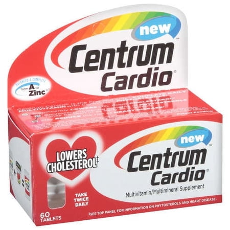 Centrum Cardio Adult (60 Count) Multivitamin / Multimineral Supplement Tablets