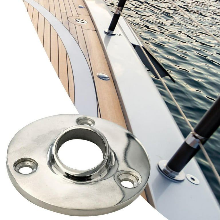 Boat Hand Rail fitting Round Base Tube Post Anchor 90 Degree Pipe Base 