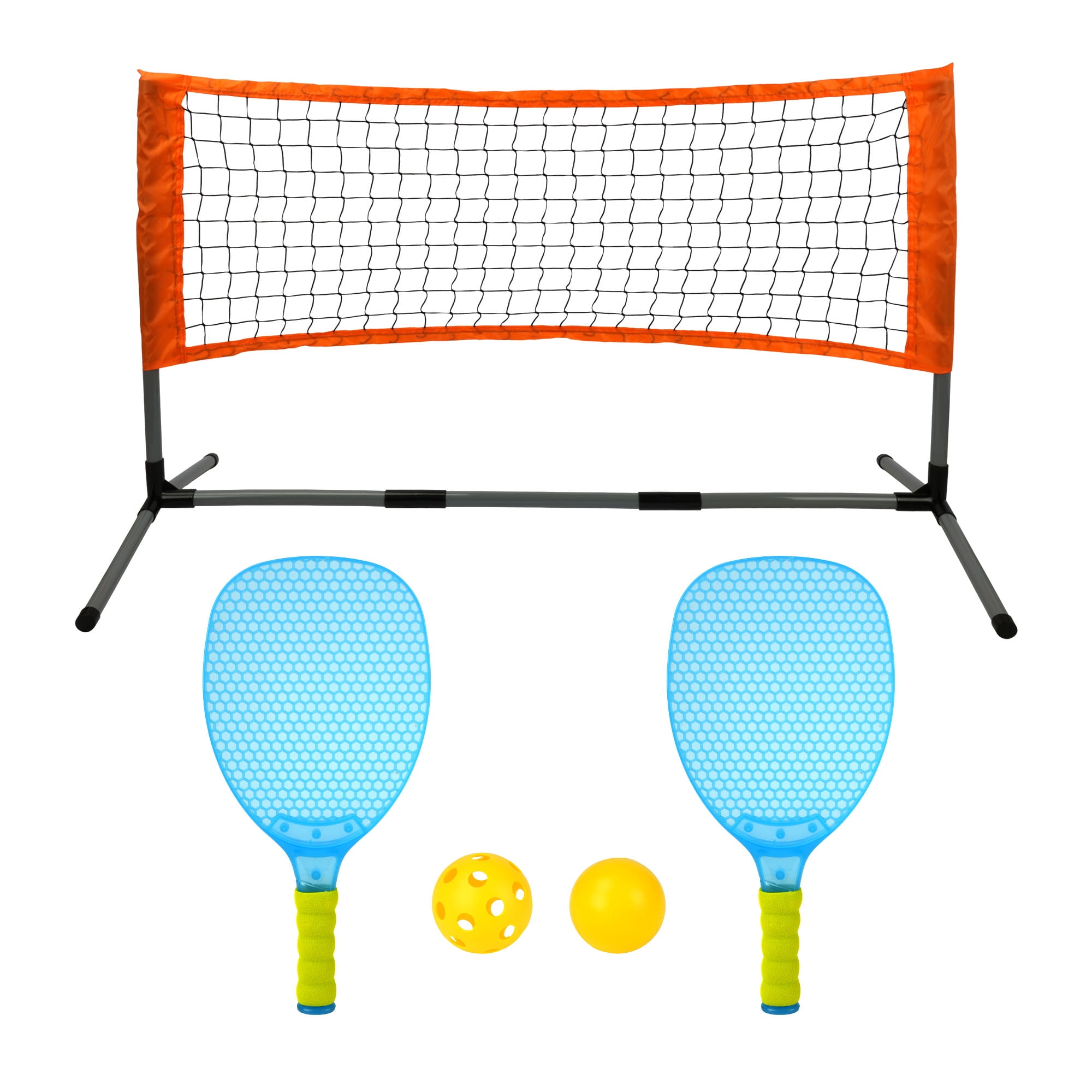 Ensemble de jeu PD Playday Pickleball, l'article comprend 2 raquettes, 2 balles et un filet, 5 pièces, âge recommandé à partir de 6 ans