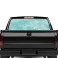 thumbnail image 2 of Eheartsgir Turquoise Marble Perforated Vinyl Rear Window Decal Graphic, 66.9 x 22.4 Inch Waterproof See through Sticker for Most Pickup Trucks and Car Owners, 2 of 8