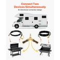thumbnail image 6 of KFFKFF RV Propane Quick Connect Y Splitter Adapter with Shutoff Valve, 2-Way 1/4 Inch Quick Disconnect Kit, Compatible with RV Trailer, Propane Hose for Motorhome Tabletop Camping Grill, 6 of 9