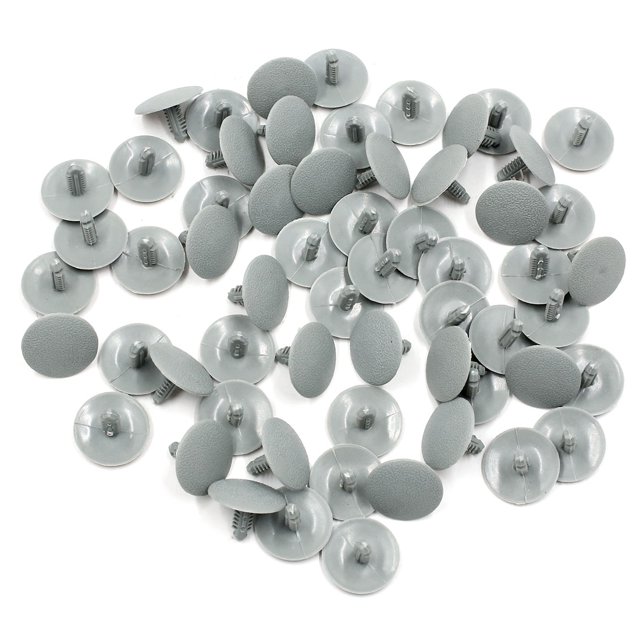 60Pcs Remache Clip Plástico Gris de 6mm Agujero para Panel de Puerta Tapizado de Coche Unique Bargains Remache de plástico