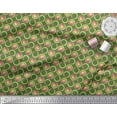 thumbnail image 3 of Soimoi Japan Crepe Satin Fabric Floral & Circle Geometric Print Fabric by Yard 42 Inch Wide, 3 of 3
