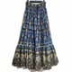 thumbnail image 5 of Vestido de Playa en Capas de Verano de Alta Cintura Maxi Falda Mujer con Estampado Paisley, Cordón de Cintura Elástico, 5 of 9