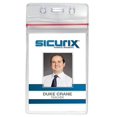 thumbnail image 1 of SICURIX Fermeture Éclair Porte-Badge d'Identité Scellable Vertical 50 Pack Transparent (Lot de 2) (47840), 1 of 4