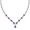 Purple, variant on Genuine Amethyst and Created White Sapphire Necklace in Platinum over Sterling Silver