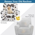 thumbnail image 4 of Xixirimido Cowhide White Pattern Recliner Chair Covers 4 Pieces, Stretch Lazy Boy Recliner Cover, Recliner Sofa Slipcover with Pockets, Furniture Protector for Living Room, Pets, Kids, 4 of 8