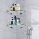 thumbnail image 4 of Estantes de BañO, Estante de Esquina de Vidrio para BañO Montado en la Pared, Estante de Vidrio Templado para Almacenar Gel de Ducha/JabóN -B, 4 of 5