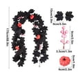 thumbnail image 3 of Hvmvliv Halloween Maple Leaf Garland 69in Artificial Leaf Rattan Hanging Maple Leaf Indoor Home Halloween Christmas Party Fireplace Faux Garland for Indoor Outdoor Halloween Decorations Black, 3 of 6