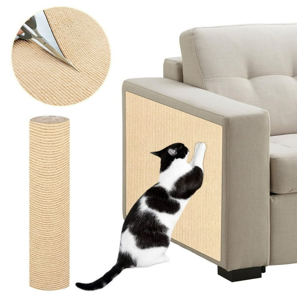 Cat Scratch Sofa Protector De Muebles, 78.7X15.8 Alfombrilla Rascadora De Esquina De Pared De Gato, DIY Escalada Gato Rasca Alfombra Post Junta De Reemplazo