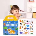 thumbnail image 3 of TISHITA Reusable Sticker Book Learning Toys 30Pcs Stickers Multicolor Activity Book Busy Book for Kids Children Toddlers - happy animals, 3 of 8