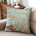 thumbnail image 4 of Captivating Coastal Elegance: Set of 2, 16x16 inch Nautical Throw Pillows with Ocean Coral Seashell Starfish Designs., 4 of 7
