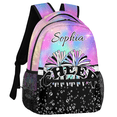 thumbnail image 2 of Jiaoprinted Personalized Cheer Backpack, Custom Name Cheerleader Casual Travel Laptop Bag for Cheer Teams, Cheerleading Gifts, Rainbow Pinks, 2 of 7
