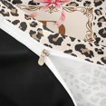 thumbnail image 4 of Catabedysis Brown Leopard Pattern Bedding,Princess Bows Alphabet P Design Duvet Cover Full For Girls,Black Reversible,3-Piece,1 Duvet Cover and 2 Pillowcases, 4 of 6